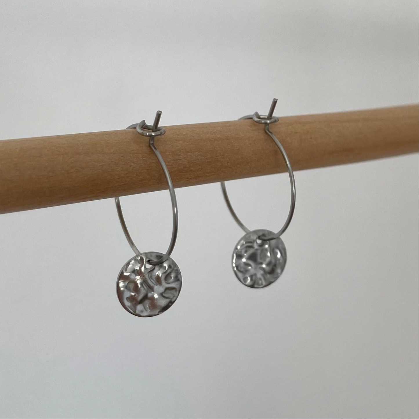 Cercles martelés argent